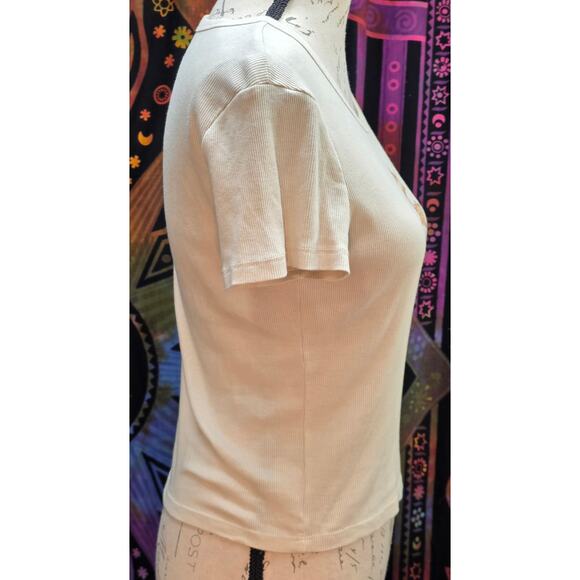 House Of Cotton Womens XL Ribbed Cropped Top Shirt Deer Fawn "Please Go Away" - Picture 3 of 8